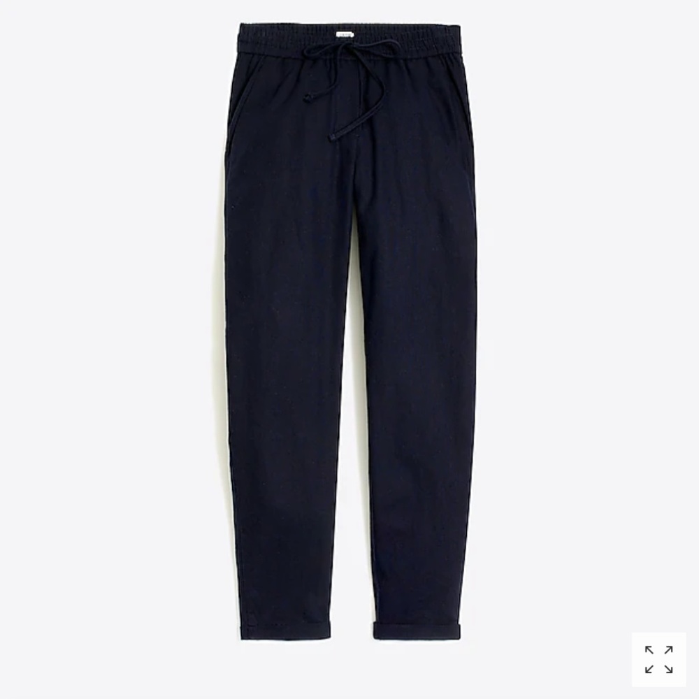 J. Crew Factory Linen-Cotton Drawstring Pant